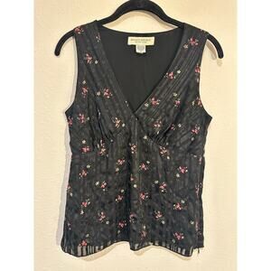 Banana Republic Silk Baby Doll top Floral y2k Size 4
